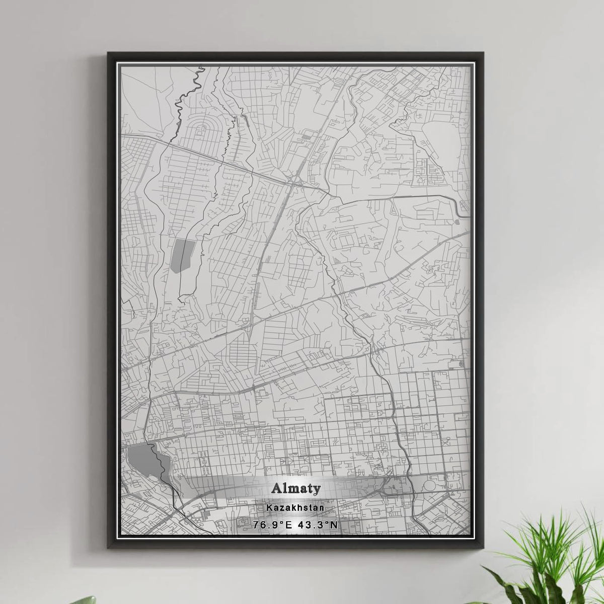 ROAD MAP OF ALMATY, KAZAKHSTAN BY MAPBAKES