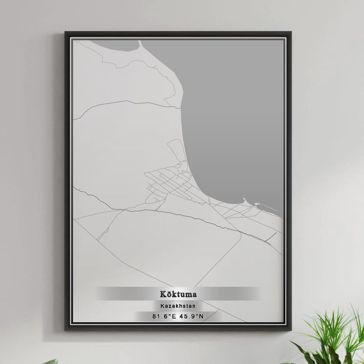 ROAD MAP OF KÖKTŪMA, KAZAKHSTAN BY MAPBAKES