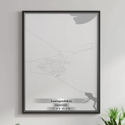 ROAD MAP OF LENĪNGRADSKOE, KAZAKHSTAN BY MAPBAKES