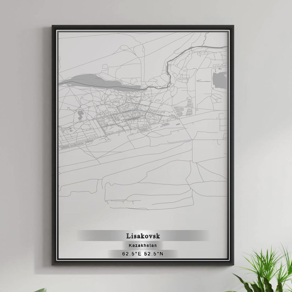 ROAD MAP OF LISAKOVSK, KAZAKHSTAN BY MAPBAKES
