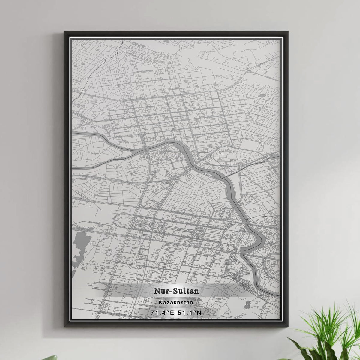 ROAD MAP OF NUR-SULTAN, KAZAKHSTAN BY MAPBAKES