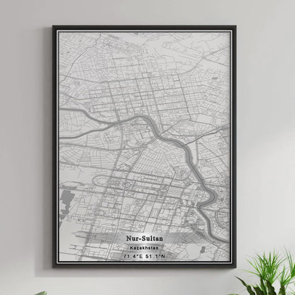 ROAD MAP OF NUR-SULTAN, KAZAKHSTAN BY MAPBAKES