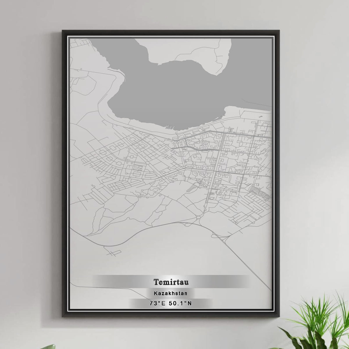 ROAD MAP OF TEMIRTAŪ, KAZAKHSTAN BY MAPBAKES