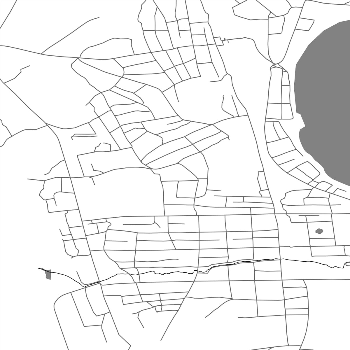 ROAD MAP OF AQKÖL, KAZAKHSTAN BY MAPBAKES