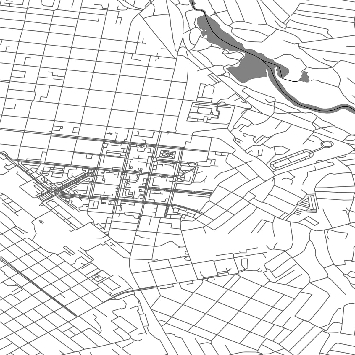 ROAD MAP OF AQTÖBE, KAZAKHSTAN BY MAPBAKES