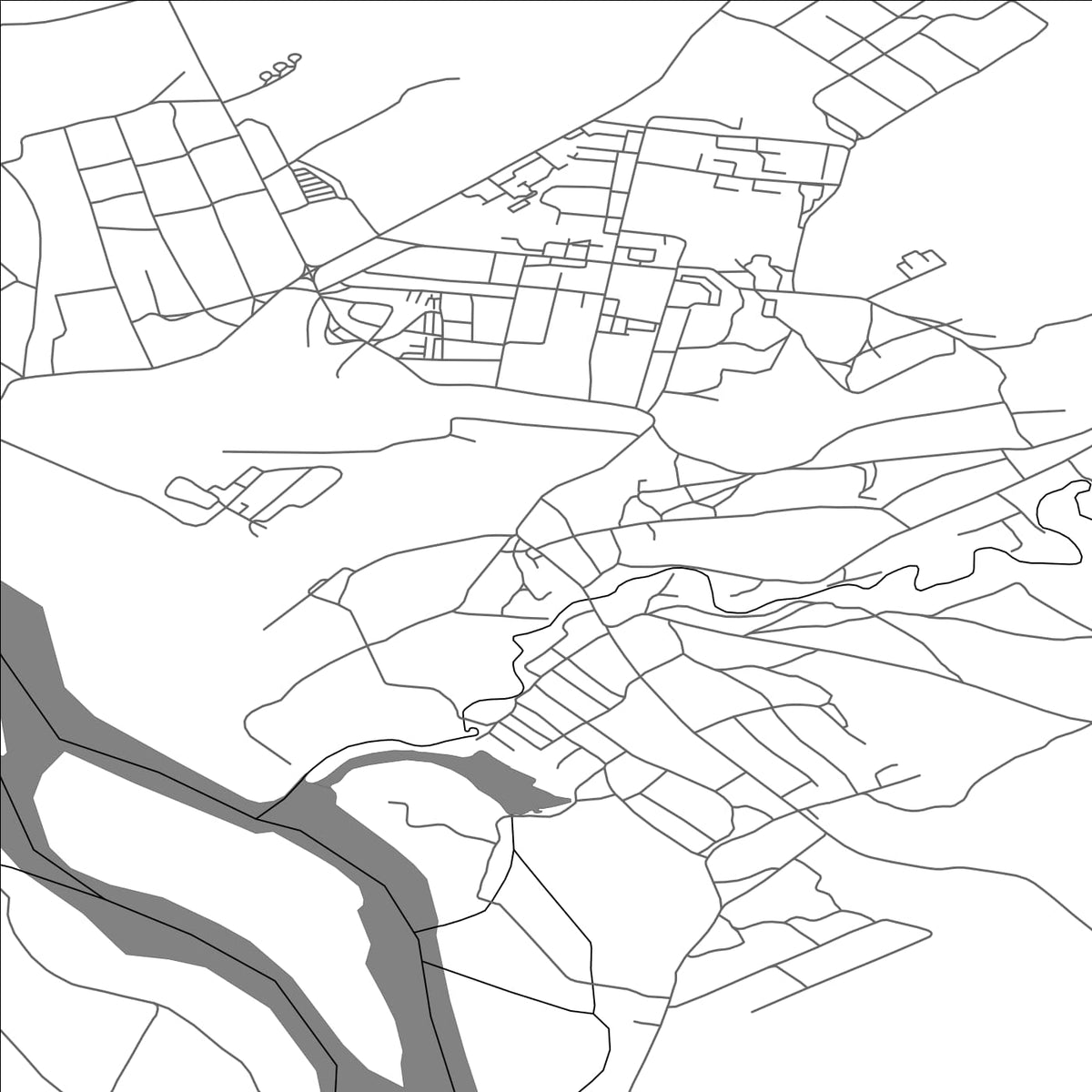 ROAD MAP OF GLŪBOKOE, KAZAKHSTAN BY MAPBAKES