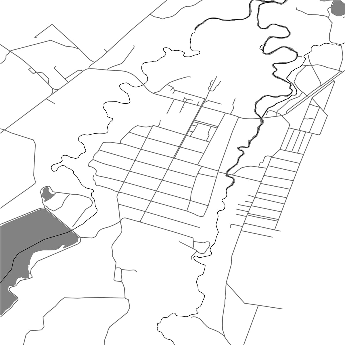 ROAD MAP OF MEZHDŪRECHENSKOYE, KAZAKHSTAN BY MAPBAKES