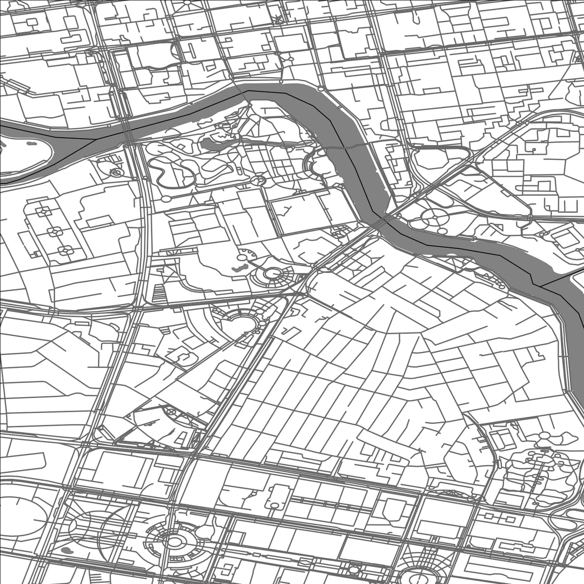 ROAD MAP OF NUR-SULTAN, KAZAKHSTAN BY MAPBAKES