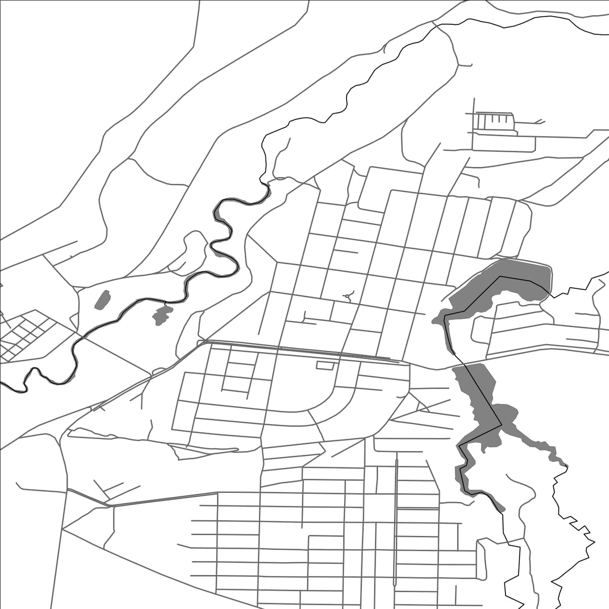 ROAD MAP OF QARAOY, KAZAKHSTAN BY MAPBAKES