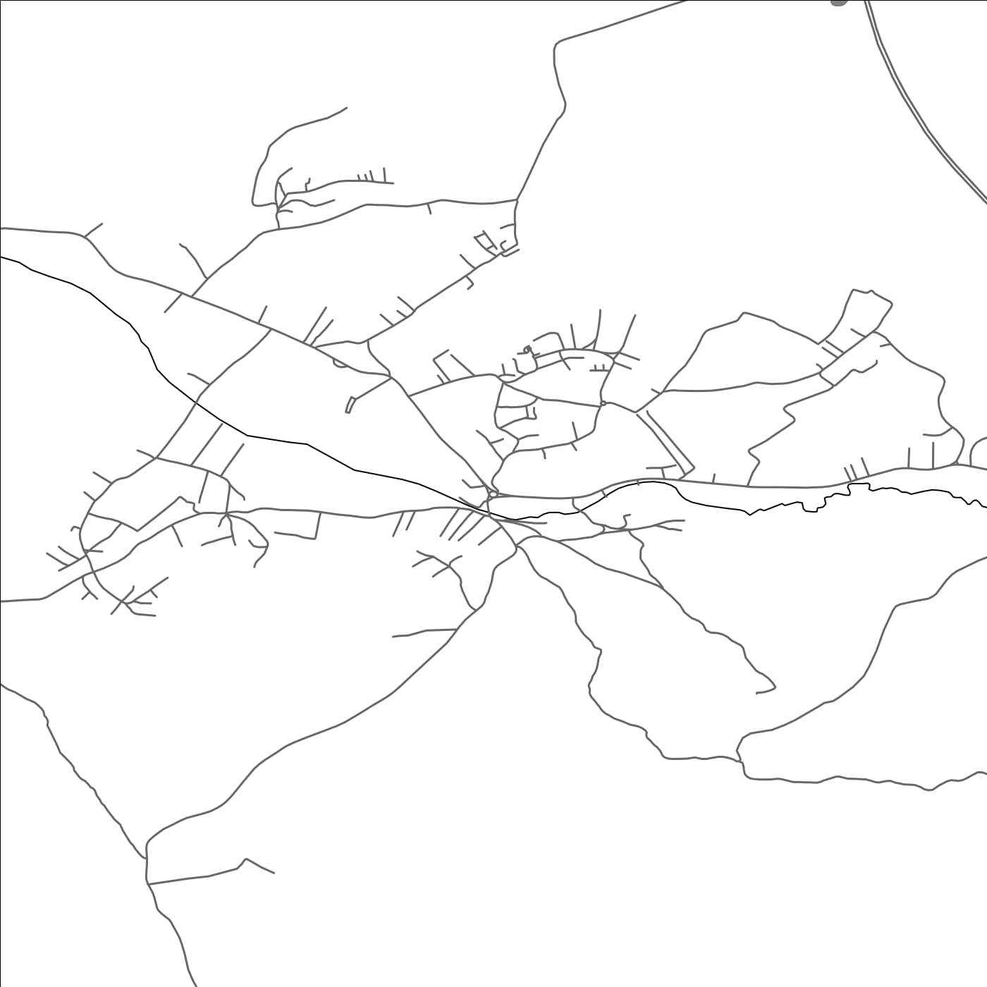 ROAD MAP OF BANJË, KOSOVO BY MAPBAKES