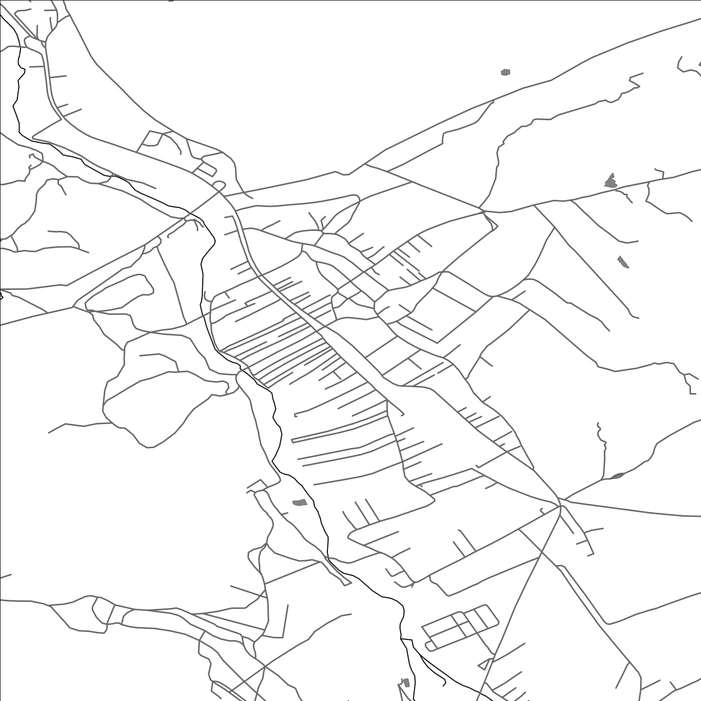 ROAD MAP OF BARDHI I MADH, KOSOVO BY MAPBAKES