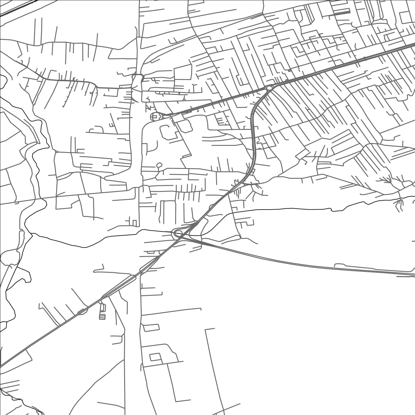 ROAD MAP OF BRESJE, KOSOVO BY MAPBAKES