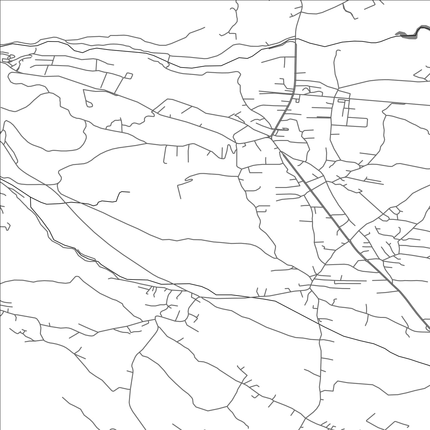 ROAD MAP OF DEÇAN, KOSOVO BY MAPBAKES