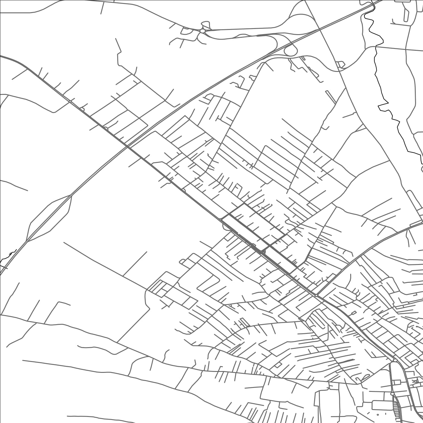 ROAD MAP OF DUSHANOVË, KOSOVO BY MAPBAKES