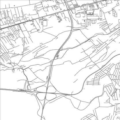 ROAD MAP OF FUSHË KOSOVË, KOSOVO BY MAPBAKES