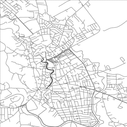 ROAD MAP OF GJAKOVË, KOSOVO BY MAPBAKES