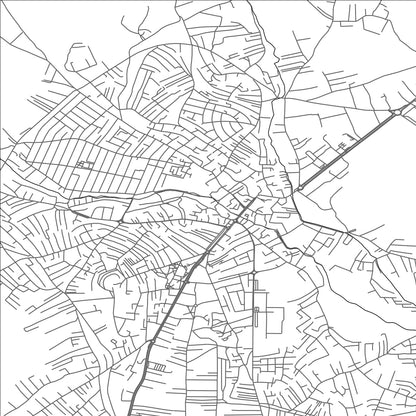 ROAD MAP OF GJILAN, KOSOVO BY MAPBAKES