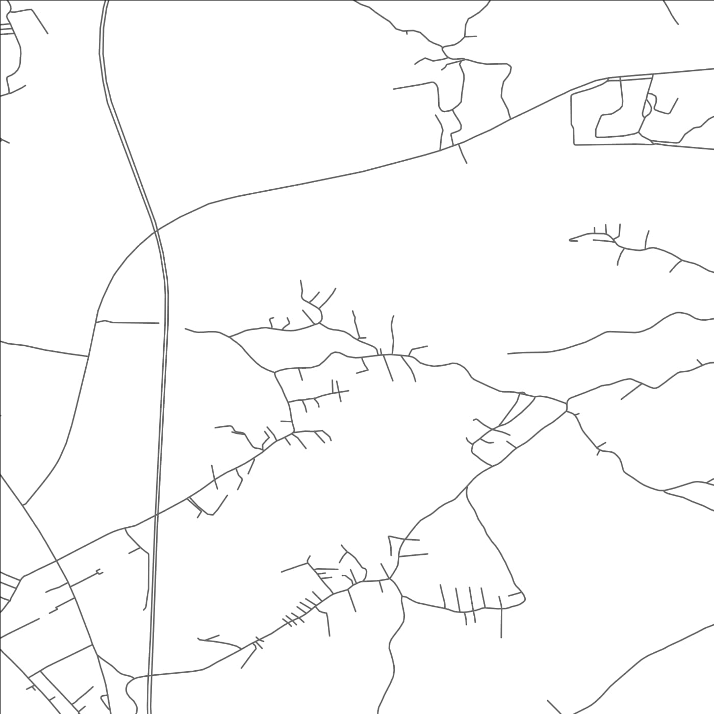 ROAD MAP OF KOMOGLLAVË, KOSOVO BY MAPBAKES