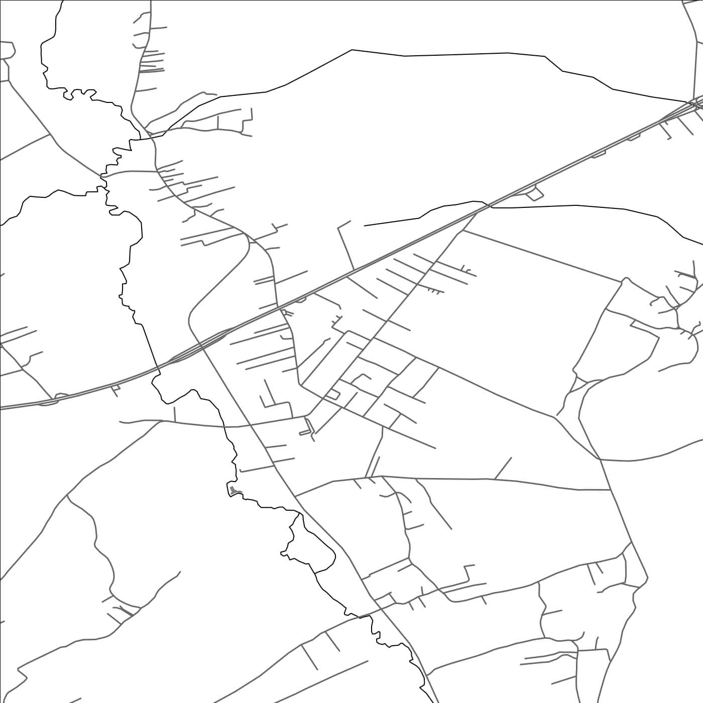 ROAD MAP OF KOMORAN, KOSOVO BY MAPBAKES