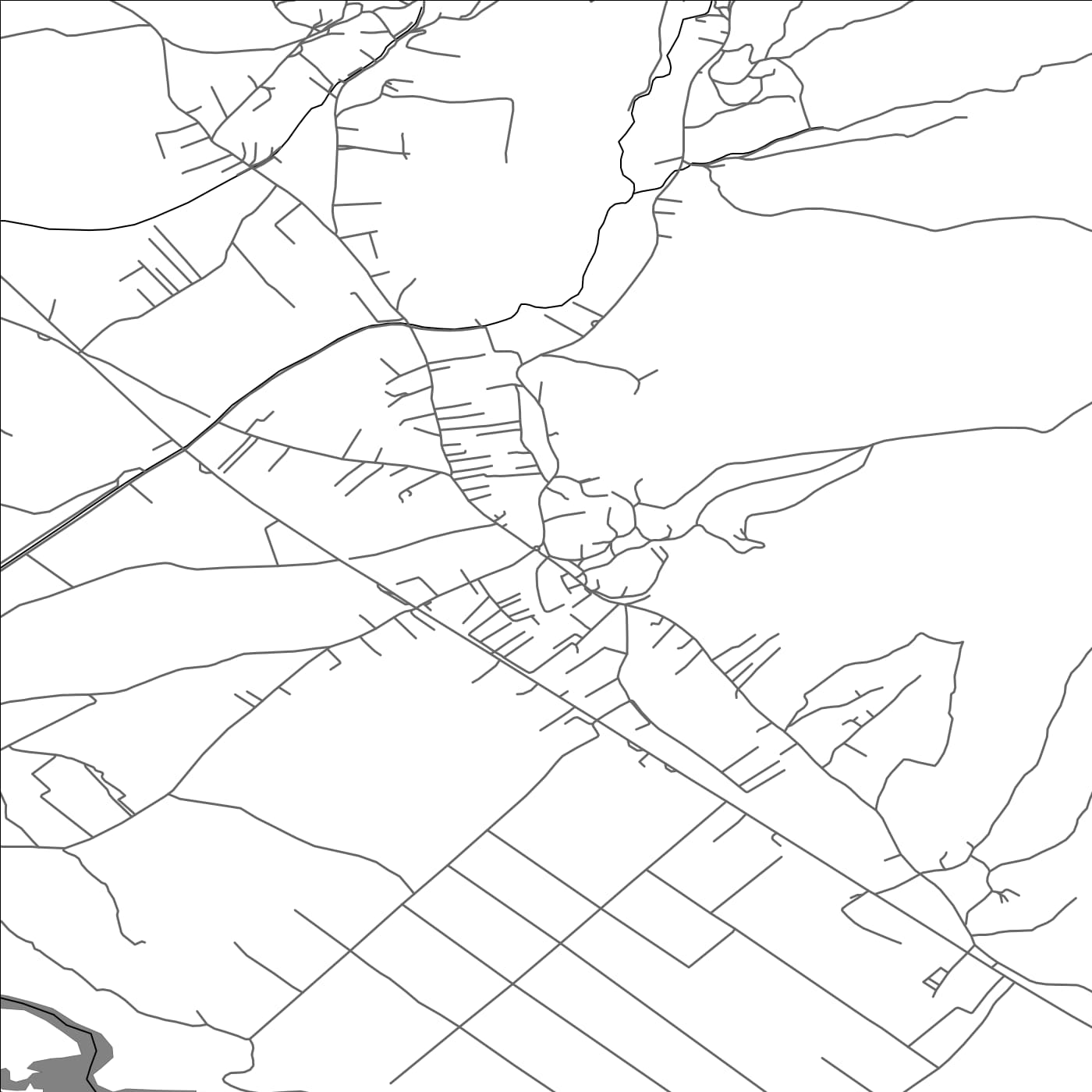 ROAD MAP OF KRUSHË E MADHE, KOSOVO BY MAPBAKES