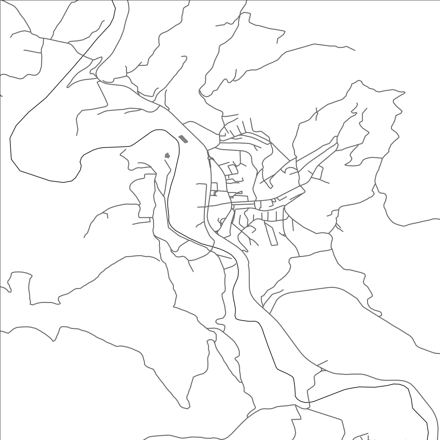 ROAD MAP OF LEPOSAVIQ, KOSOVO BY MAPBAKES