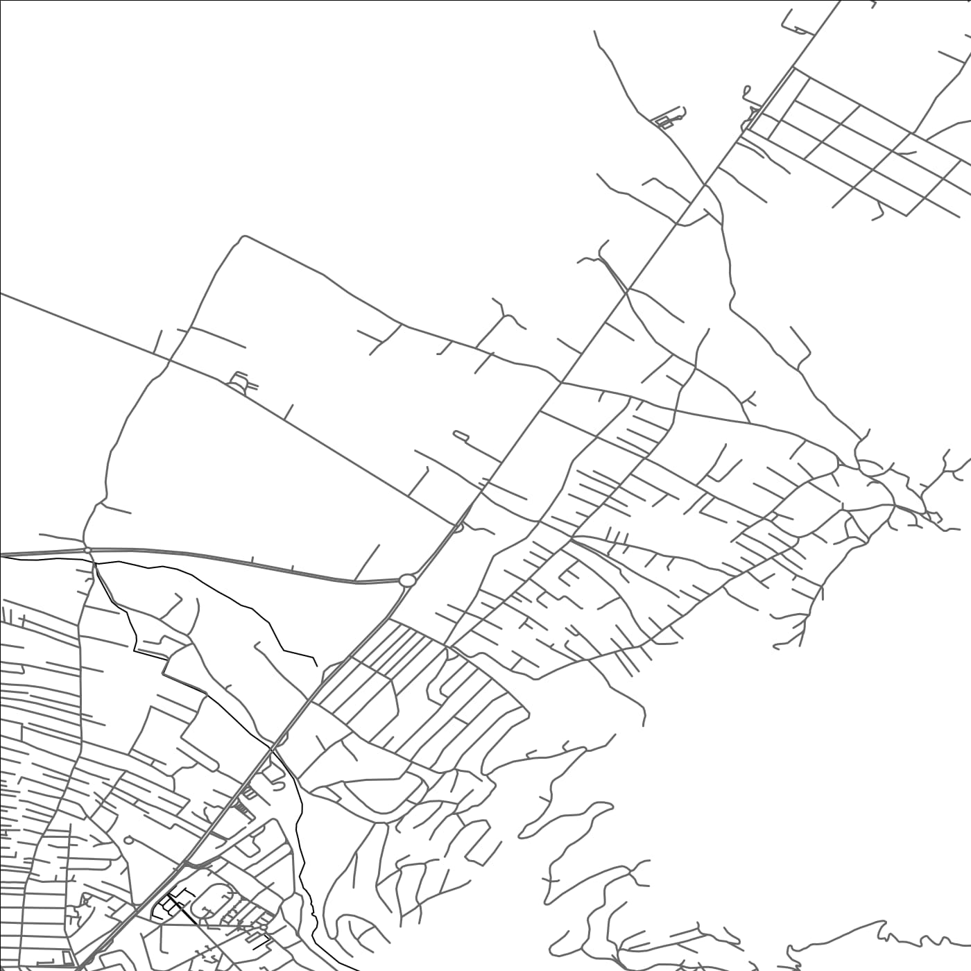 ROAD MAP OF LUBIZHDË, KOSOVO BY MAPBAKES