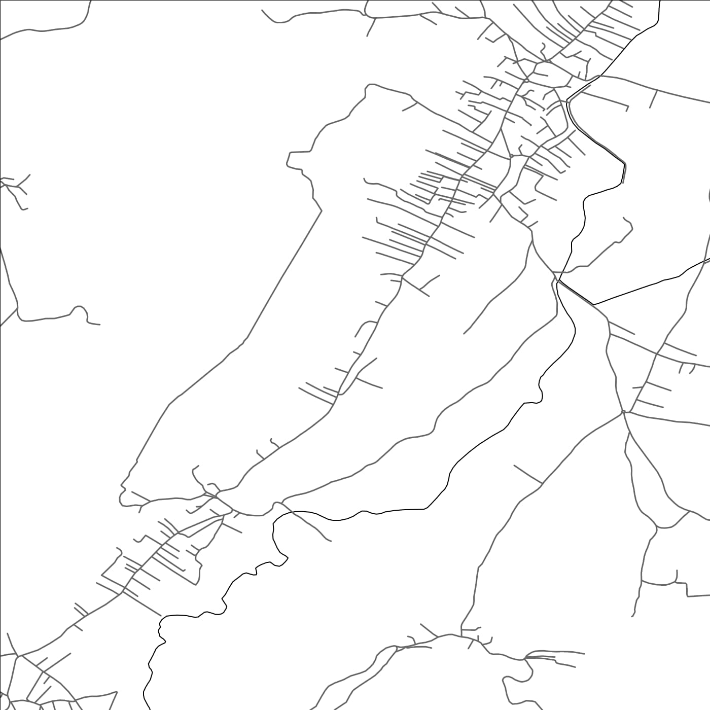 ROAD MAP OF MAMUSHË, KOSOVO BY MAPBAKES