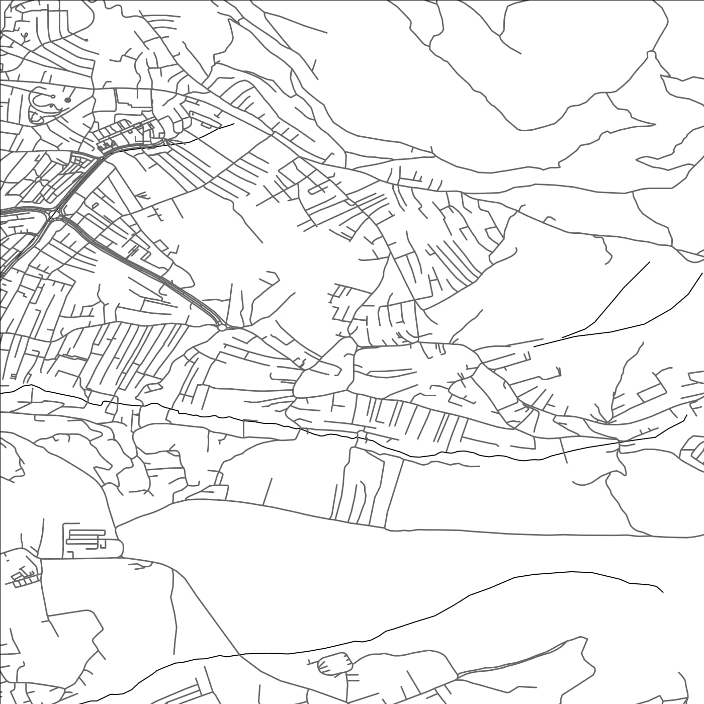 ROAD MAP OF MATIÇAN, KOSOVO BY MAPBAKES