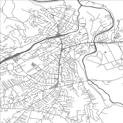 ROAD MAP OF MITROVICË, KOSOVO BY MAPBAKES