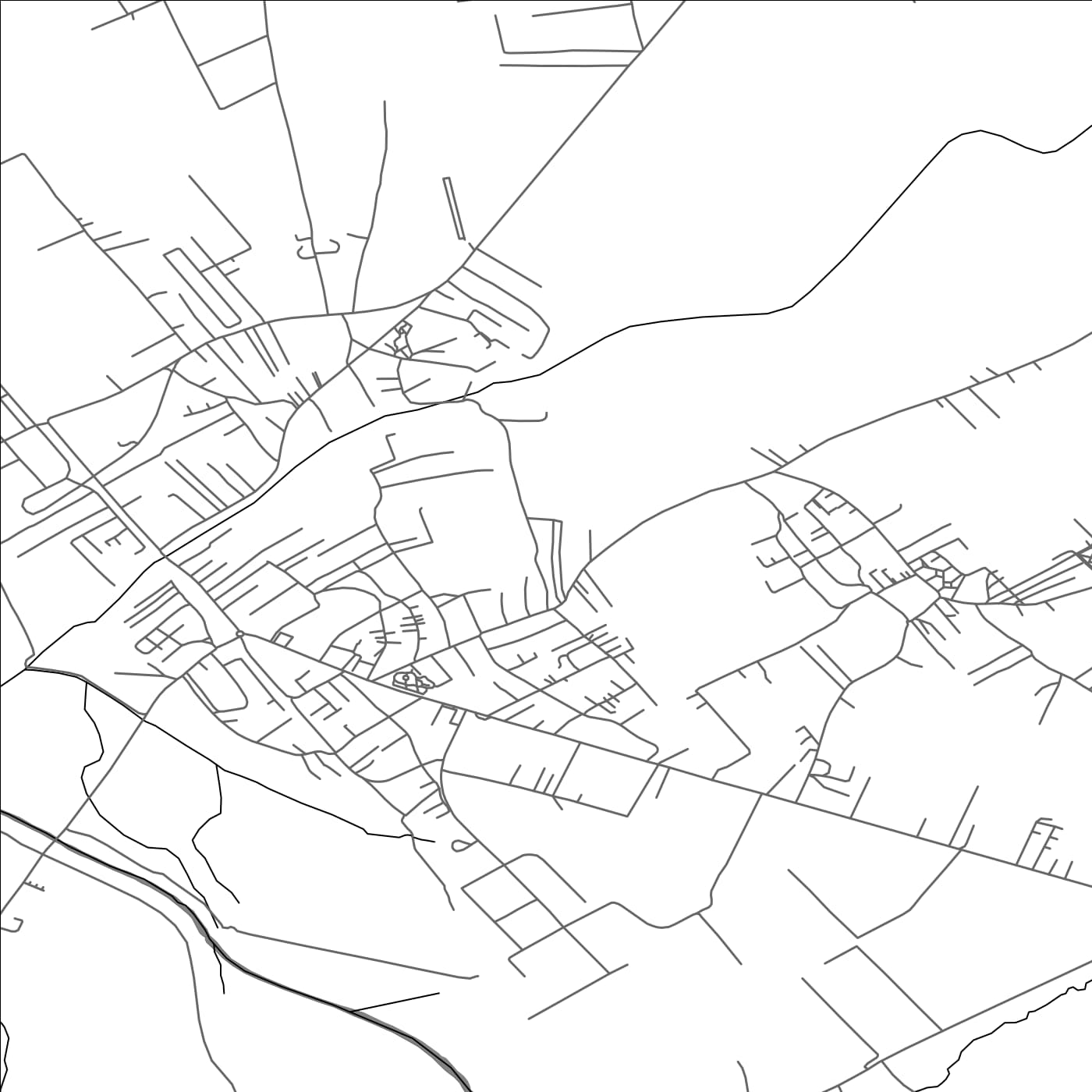 ROAD MAP OF OBILIQ, KOSOVO BY MAPBAKES