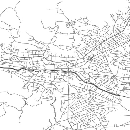 ROAD MAP OF PEJË, KOSOVO BY MAPBAKES