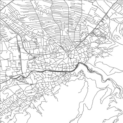 ROAD MAP OF PRIZREN, KOSOVO BY MAPBAKES