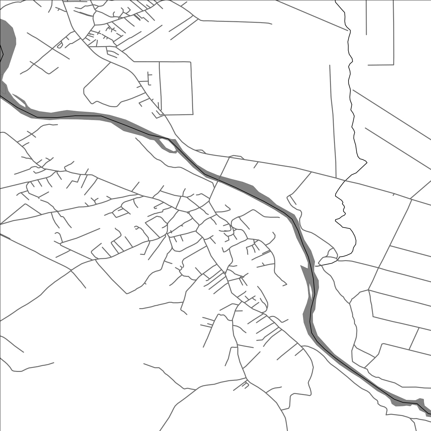 ROAD MAP OF ROGOVË, KOSOVO BY MAPBAKES