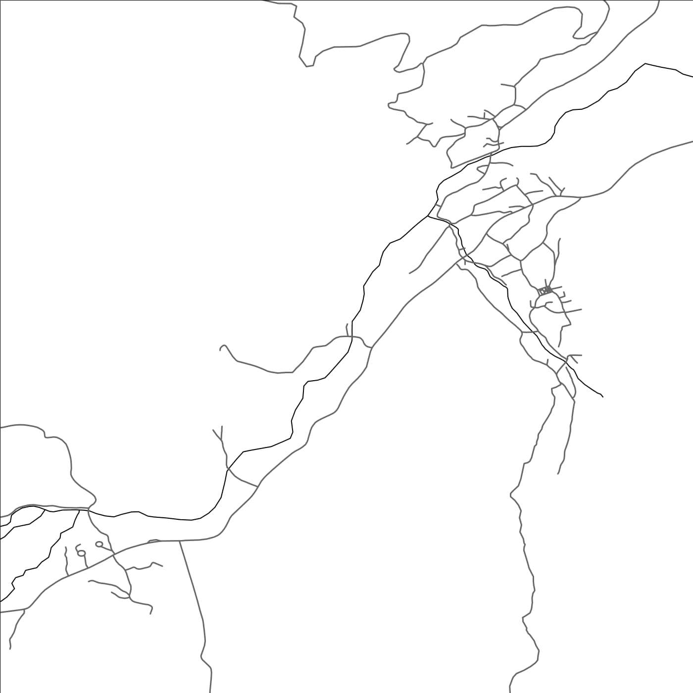 ROAD MAP OF SHTËRPCË, KOSOVO BY MAPBAKES