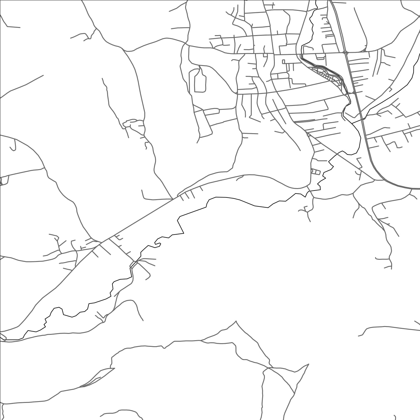 ROAD MAP OF SKENDERAJ, KOSOVO BY MAPBAKES