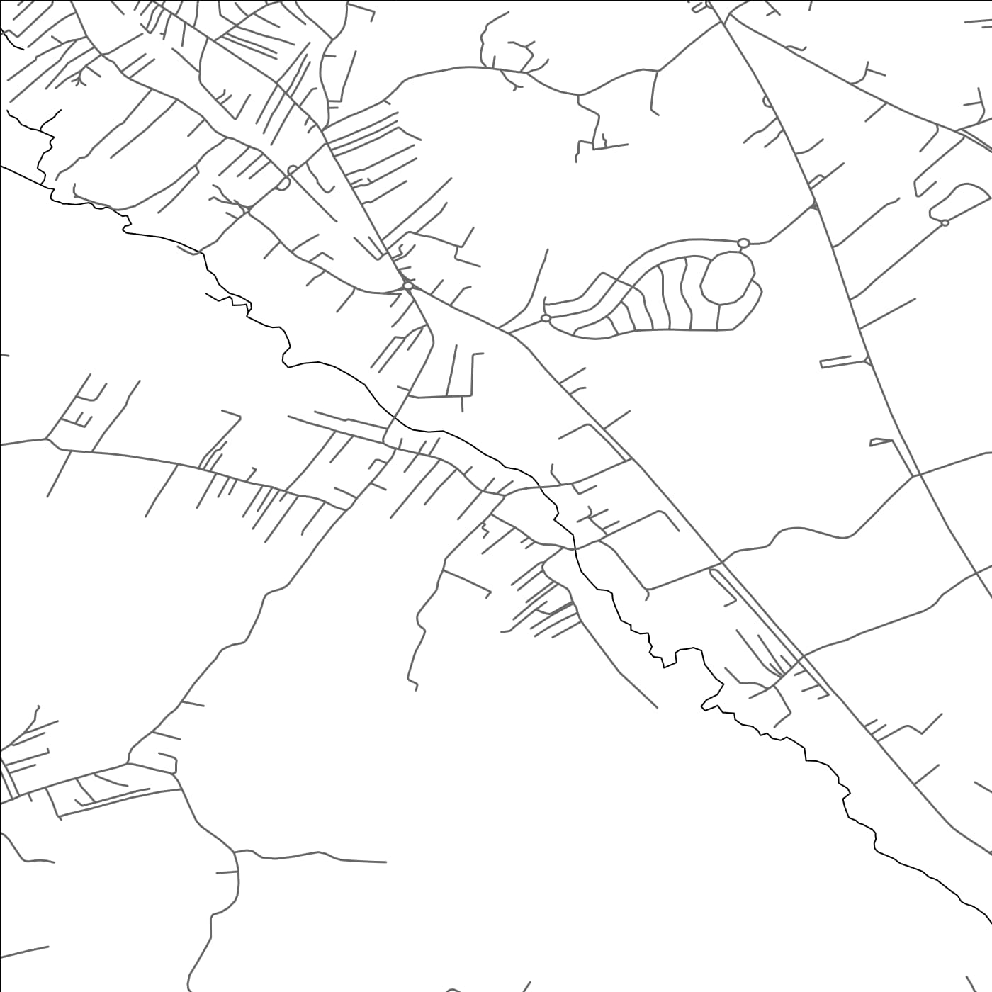 ROAD MAP OF VAROSH, KOSOVO BY MAPBAKES