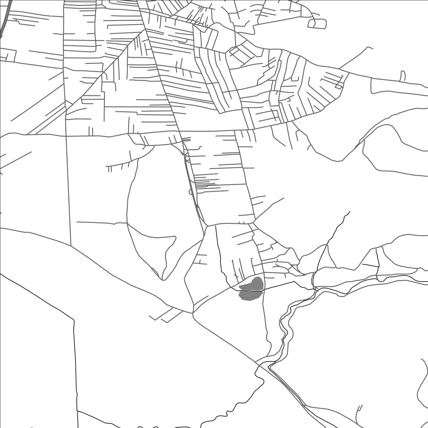 ROAD MAP OF VELIKI KIČIĆ, KOSOVO BY MAPBAKES