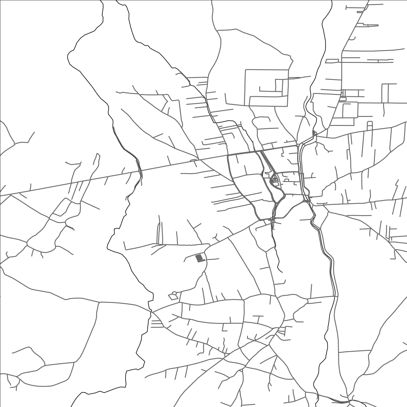 ROAD MAP OF VITI, KOSOVO BY MAPBAKES