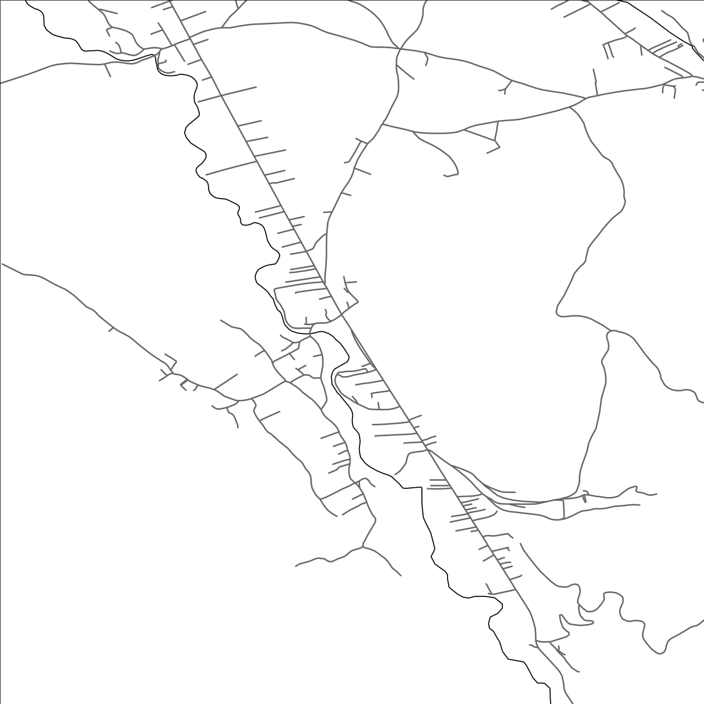 ROAD MAP OF ZHEGËR, KOSOVO BY MAPBAKES