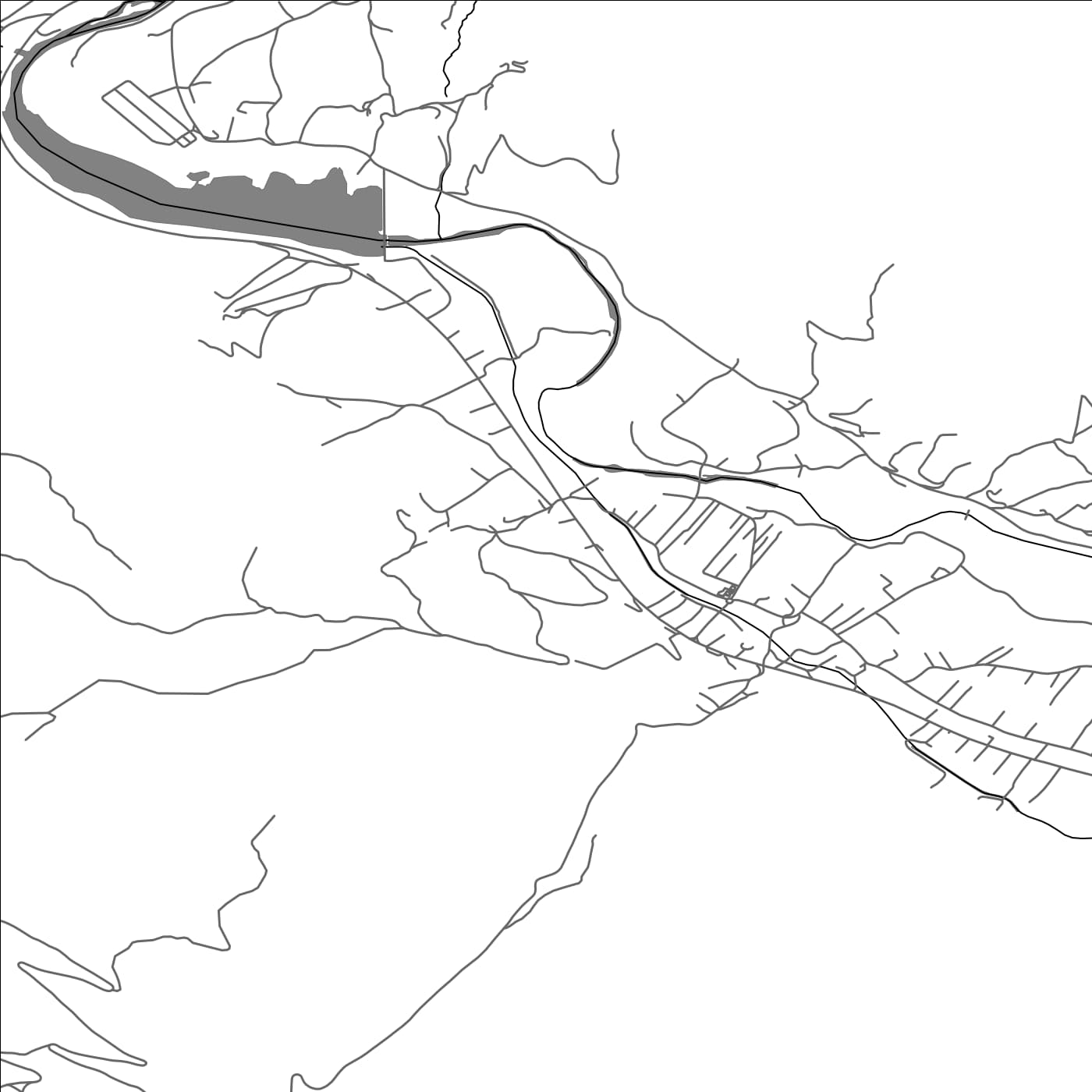 ROAD MAP OF ZUBIN POTOK, KOSOVO BY MAPBAKES