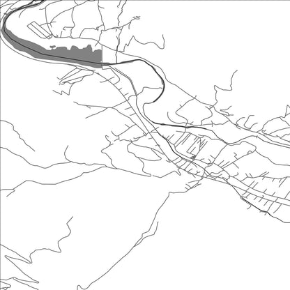 ROAD MAP OF ZUBIN POTOK, KOSOVO BY MAPBAKES