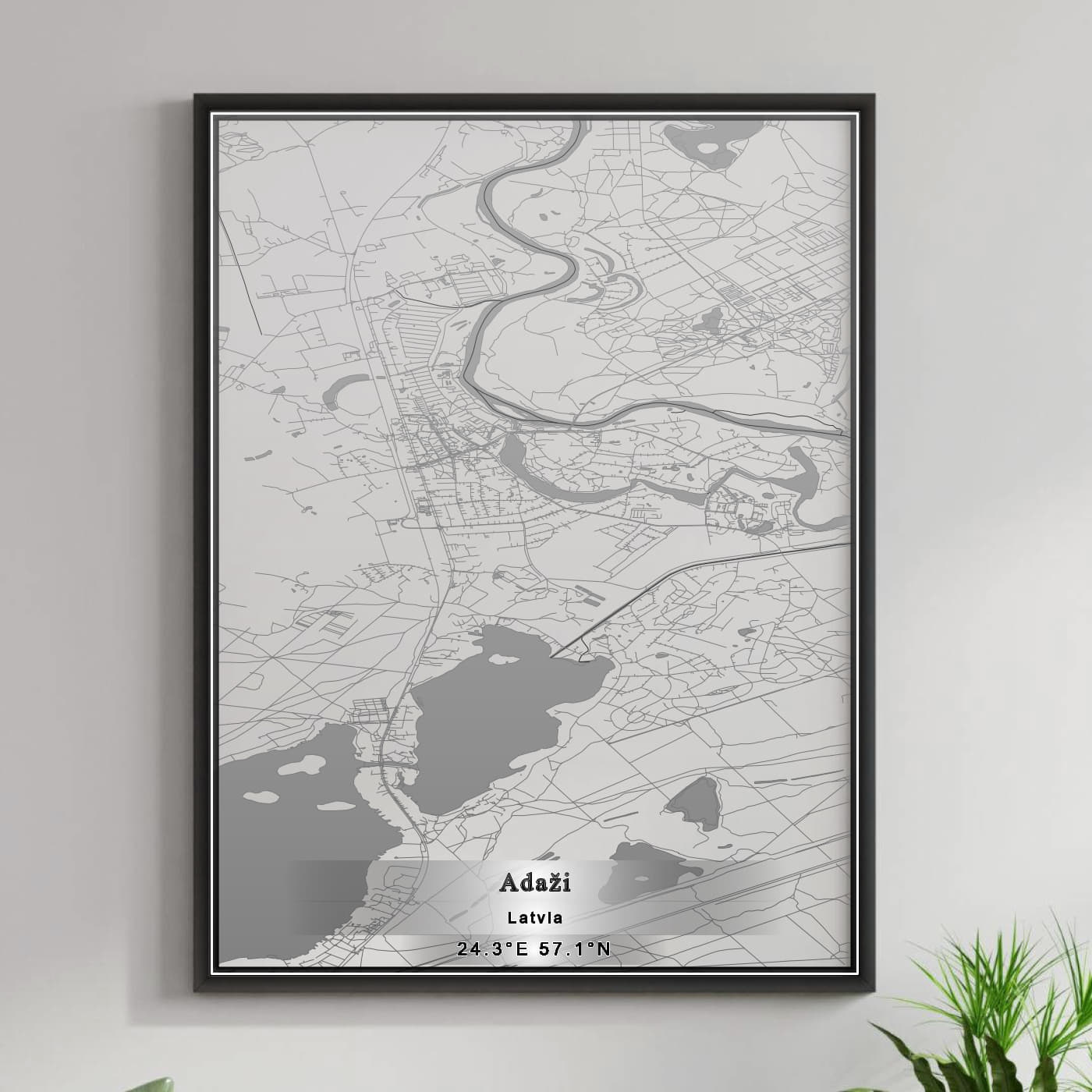 ROAD MAP OF ĀDAŽI, LATVIA BY MAPBAKES