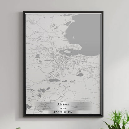 ROAD MAP OF ALŪKSNE, LATVIA BY MAPBAKES