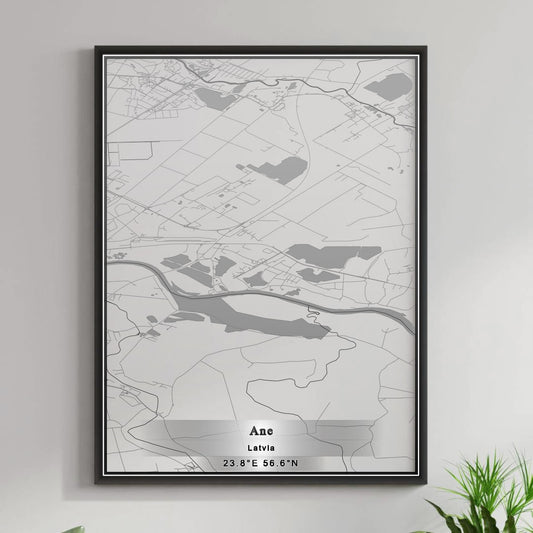 ROAD MAP OF ĀNE, LATVIA BY MAPBAKES