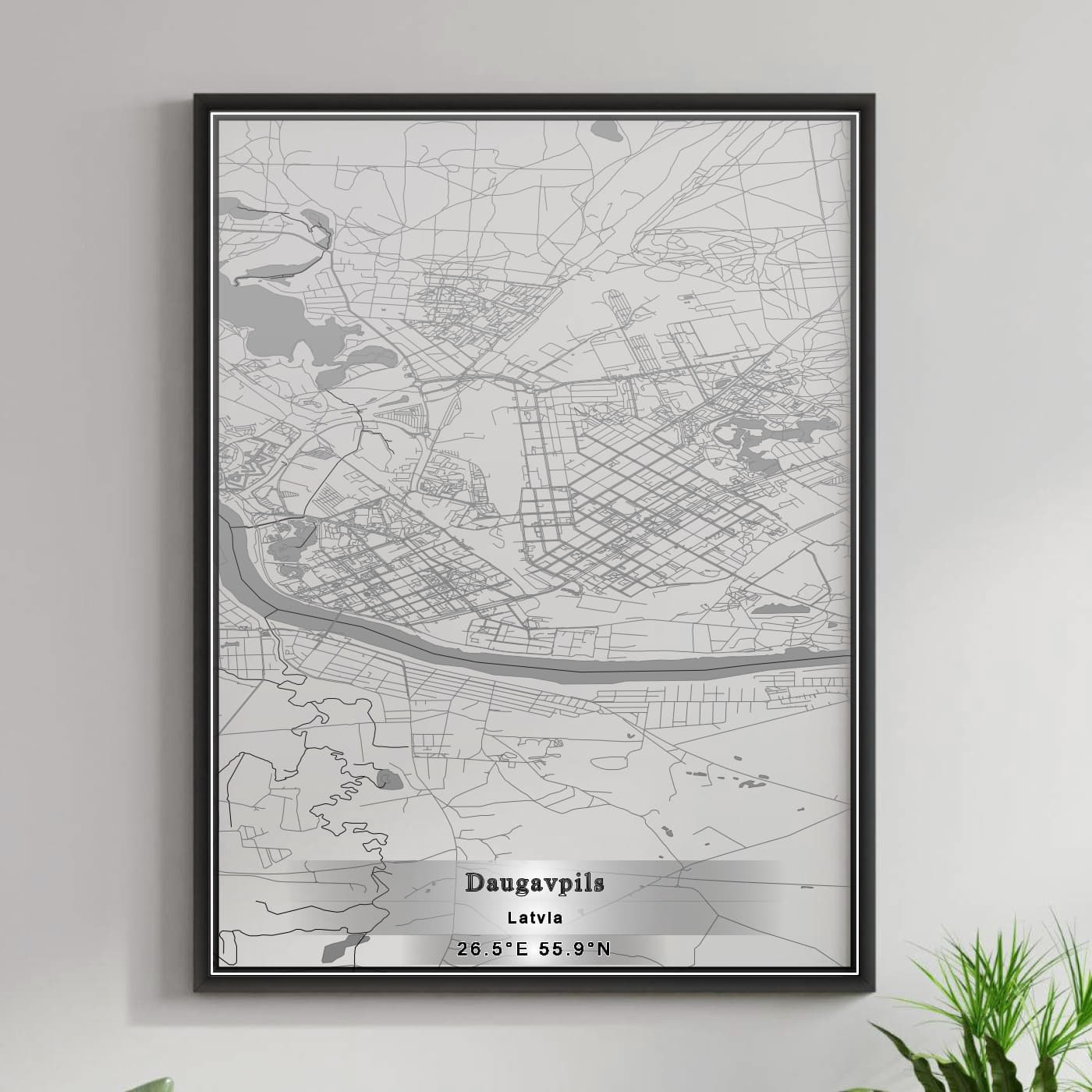 ROAD MAP OF DAUGAVPILS, LATVIA BY MAPBAKES