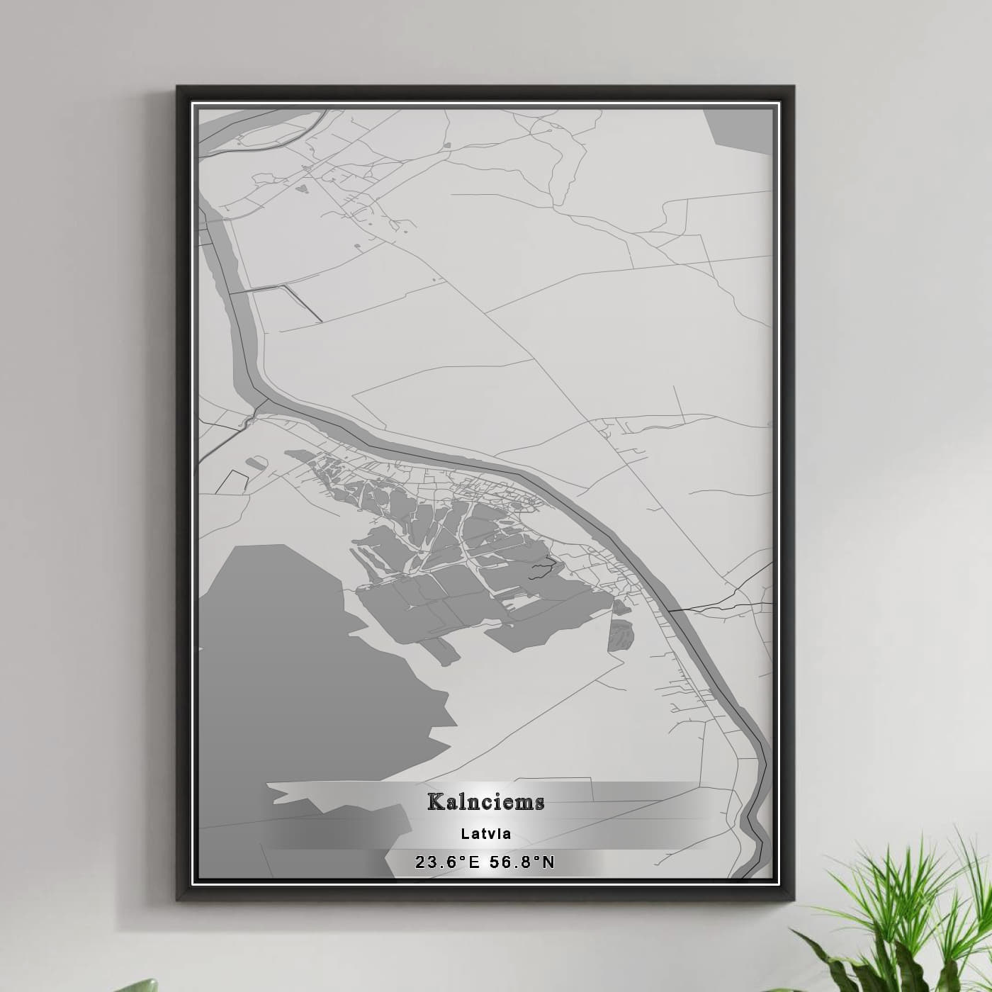 ROAD MAP OF KALNCIEMS, LATVIA BY MAPBAKES