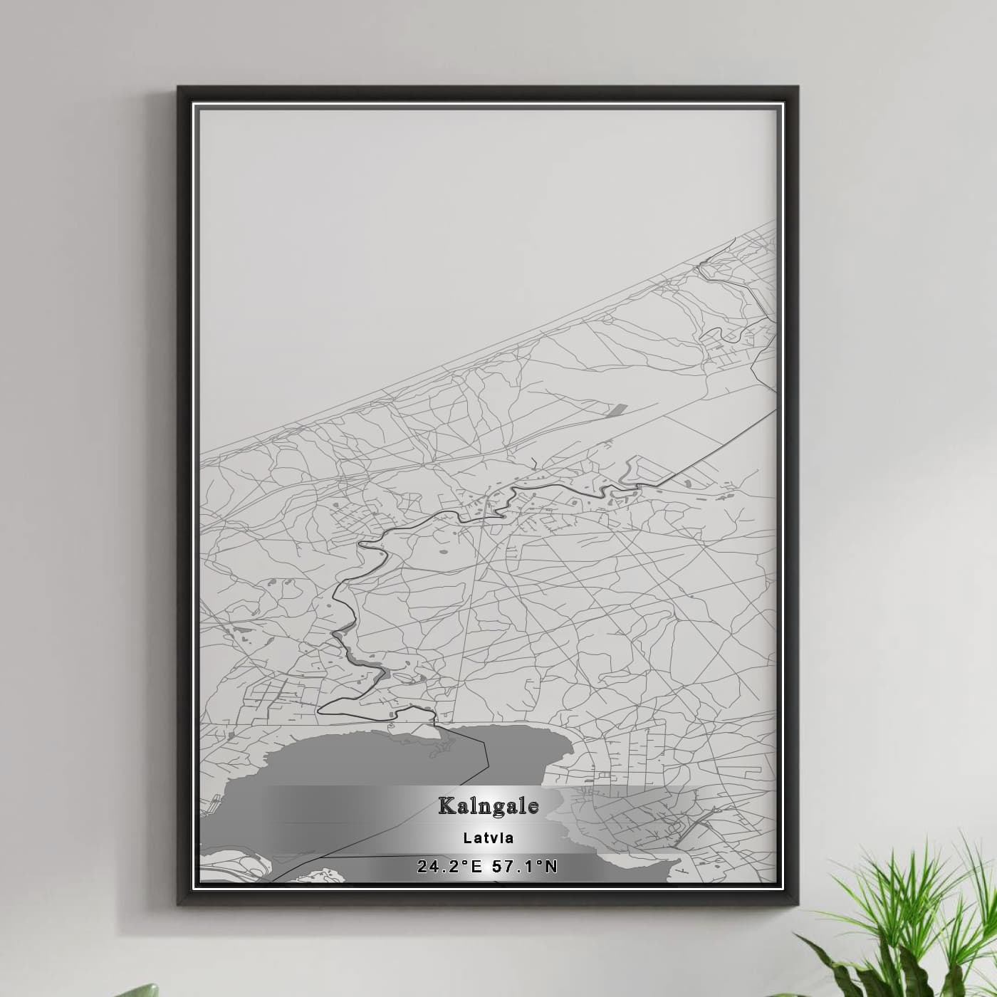 ROAD MAP OF KALNGALE, LATVIA BY MAPBAKES