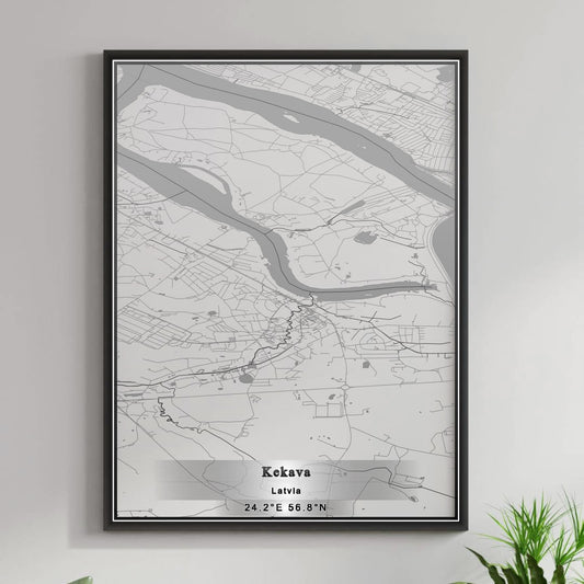 ROAD MAP OF ĶEKAVA, LATVIA BY MAPBAKES