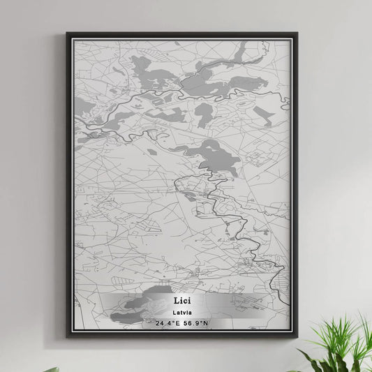 ROAD MAP OF LĪČI, LATVIA BY MAPBAKES