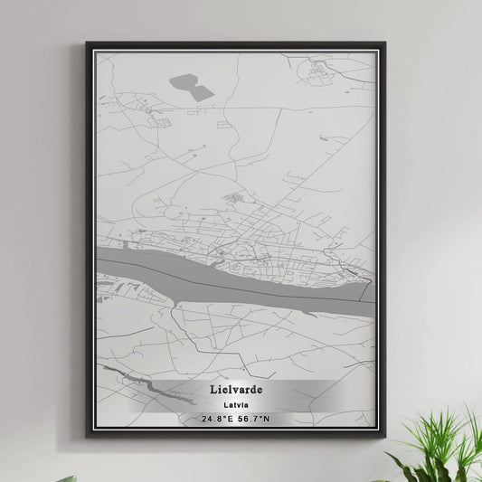 ROAD MAP OF LIELVĀRDE, LATVIA BY MAPBAKES